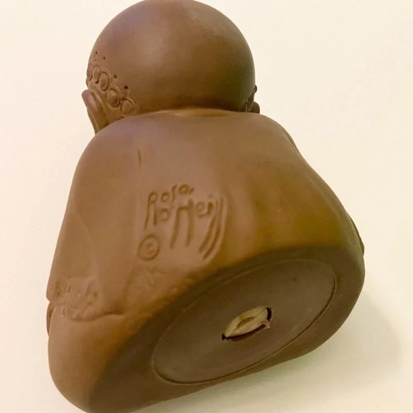 Vintage Rose Oneill Laughing Buddha Vinyl Toy 3 1/2 Inch Does Not Squeak - Picture 5 of 12